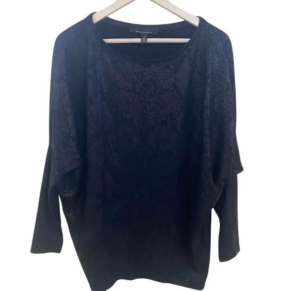 White House black market dohlman sleeve black snake skin small